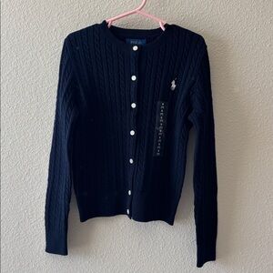 Girl’s Polo Ralph Lauren Mini Cable Cardigan, 7